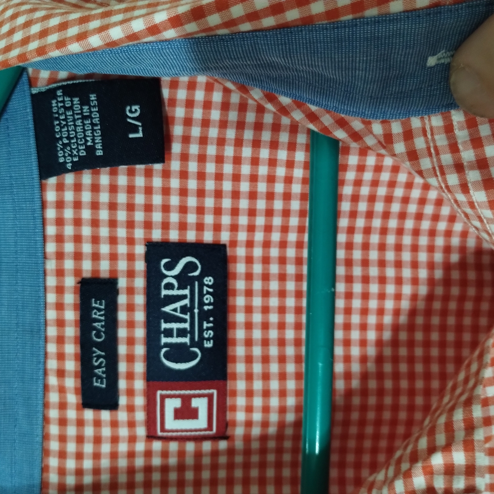 Chaps Red and White Checkered Shirt